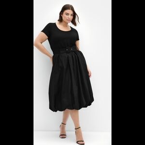 City Chic Paris Love Bubble Hem Dress Black XXL/24/3X